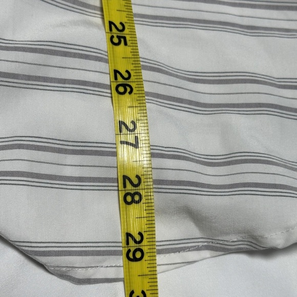 Quicksilver White & Grey Striped Button Down Men’s Shirt, XL - Picture 6 of 9
